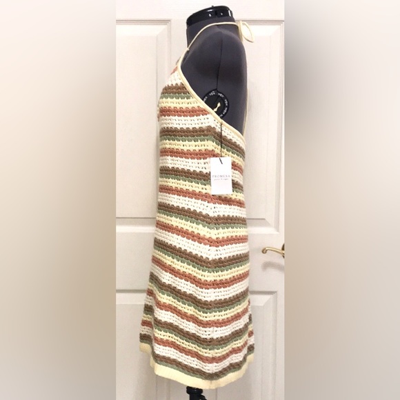 NWT Promesa Crochet Halter Mini Dress - Picture 8 of 16